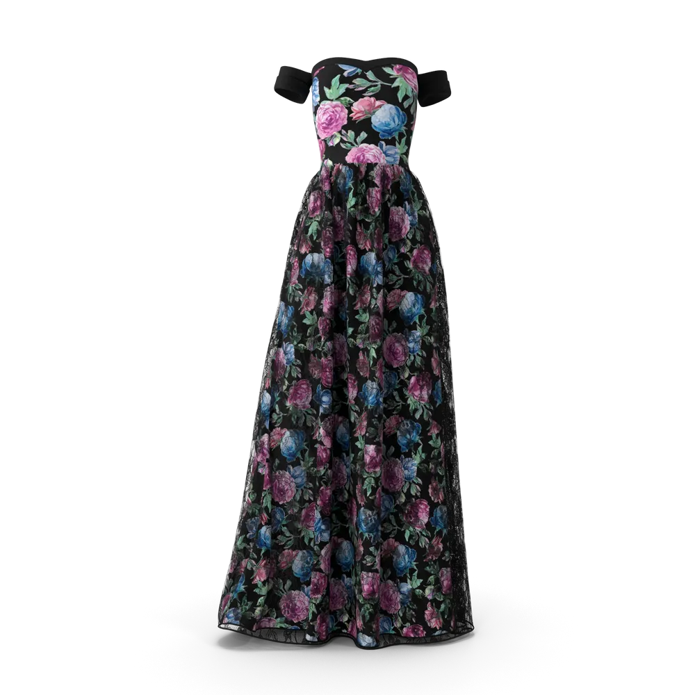 Schwarzes Abendkleid für Damen