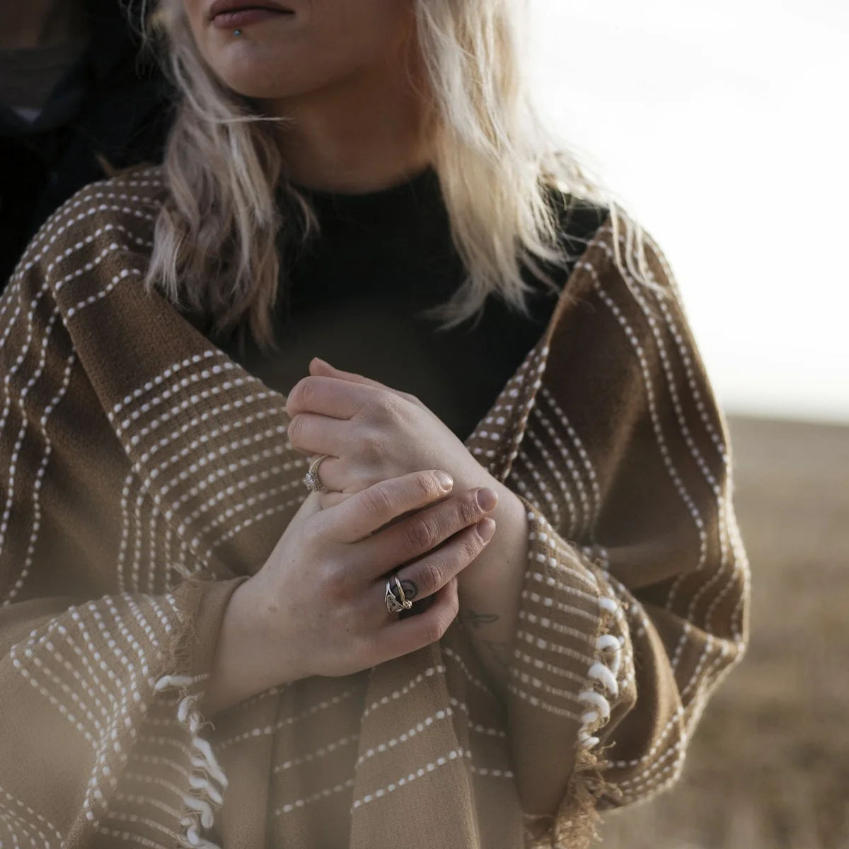 Checked Cashmere Wrap