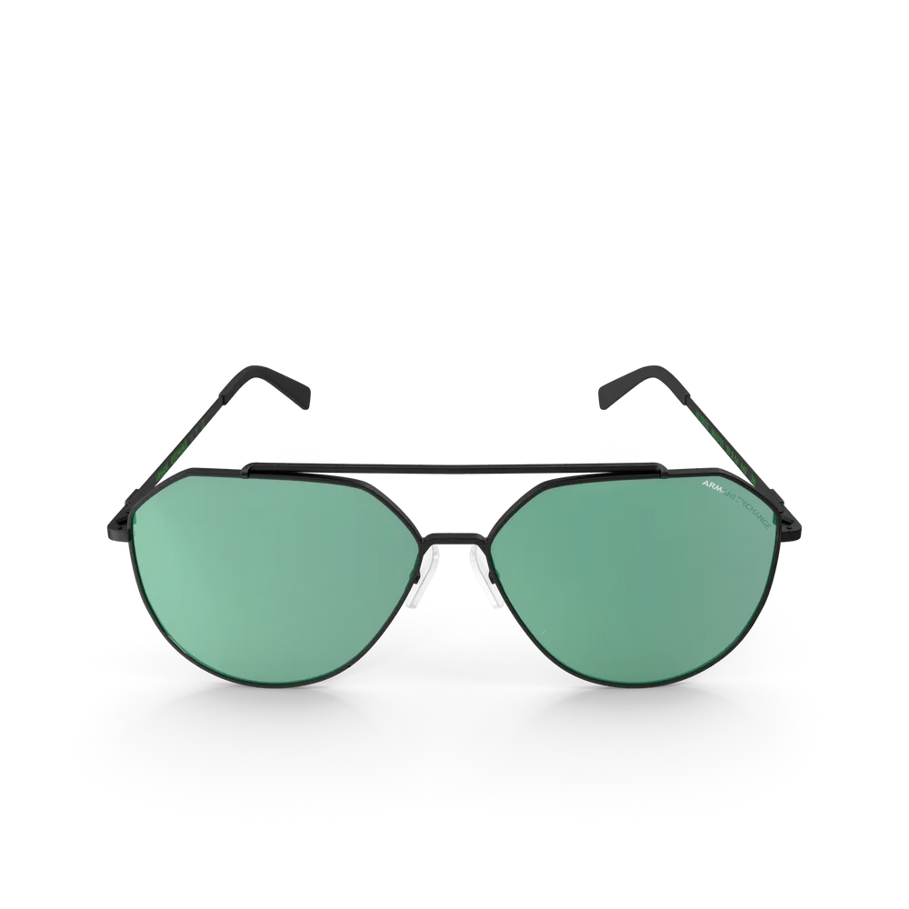 Brille in Grün und Schwarz