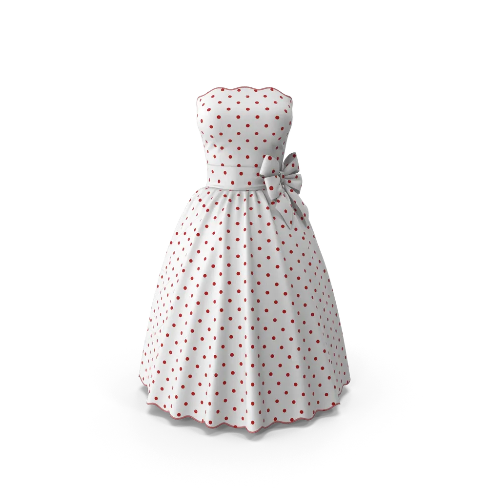 Kleid mit Erbsenmuster
