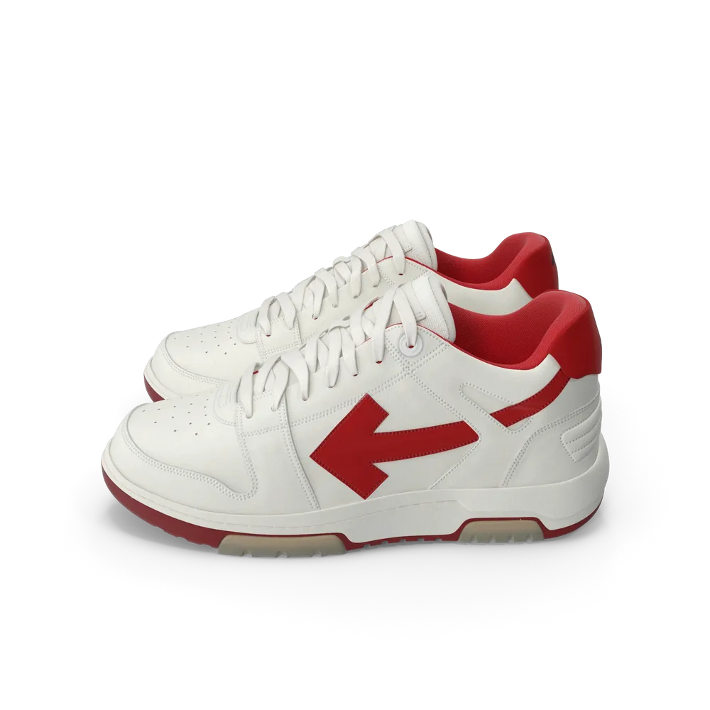 Sport-Sneaker in Off-White und Rot