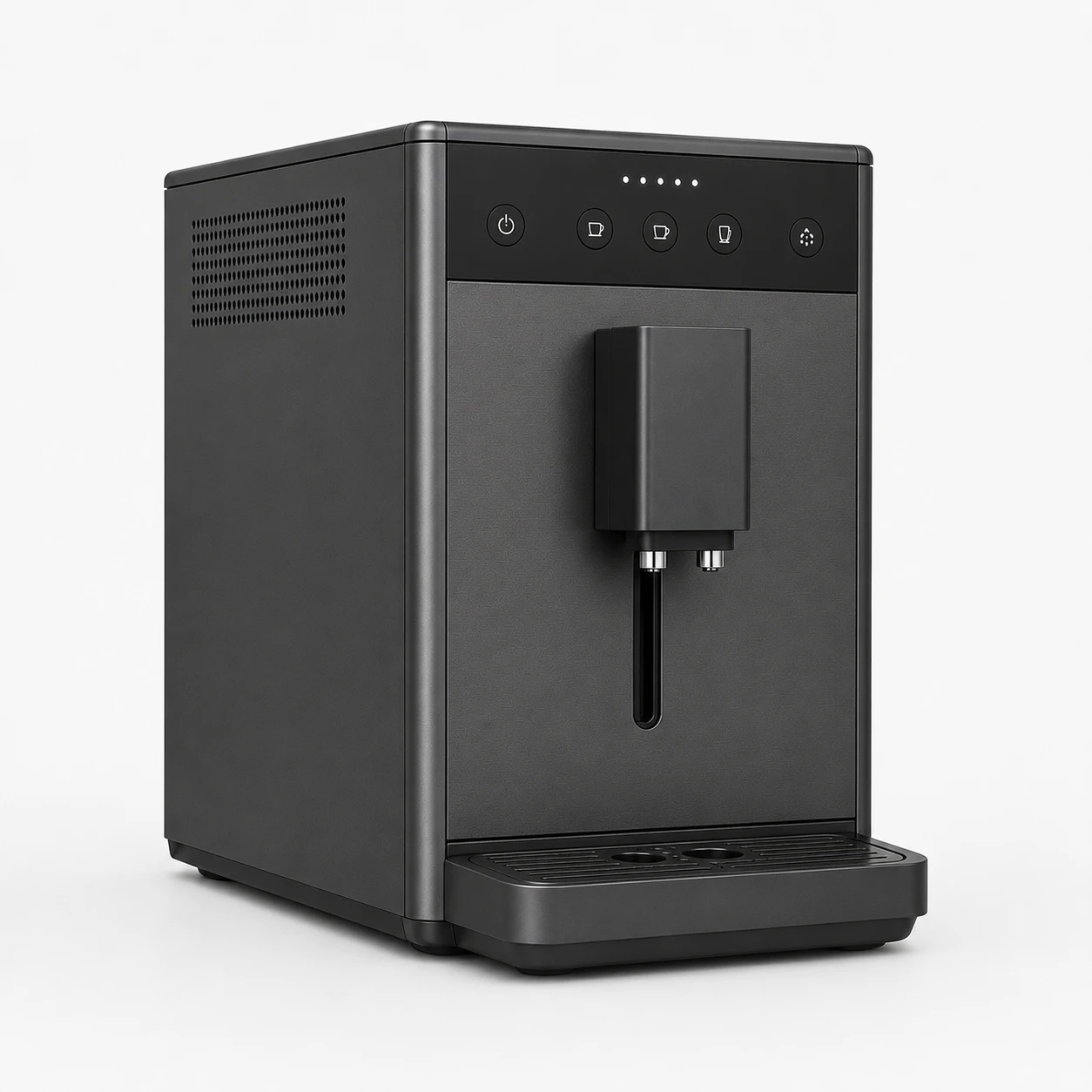 Bean-to-cup coffee machine on a light background