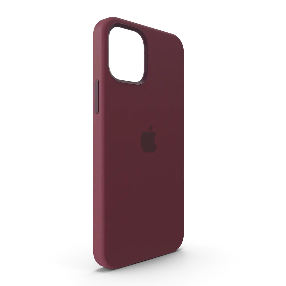 iPhone 12 Silikonhülle mit MagSafe in Pflaume