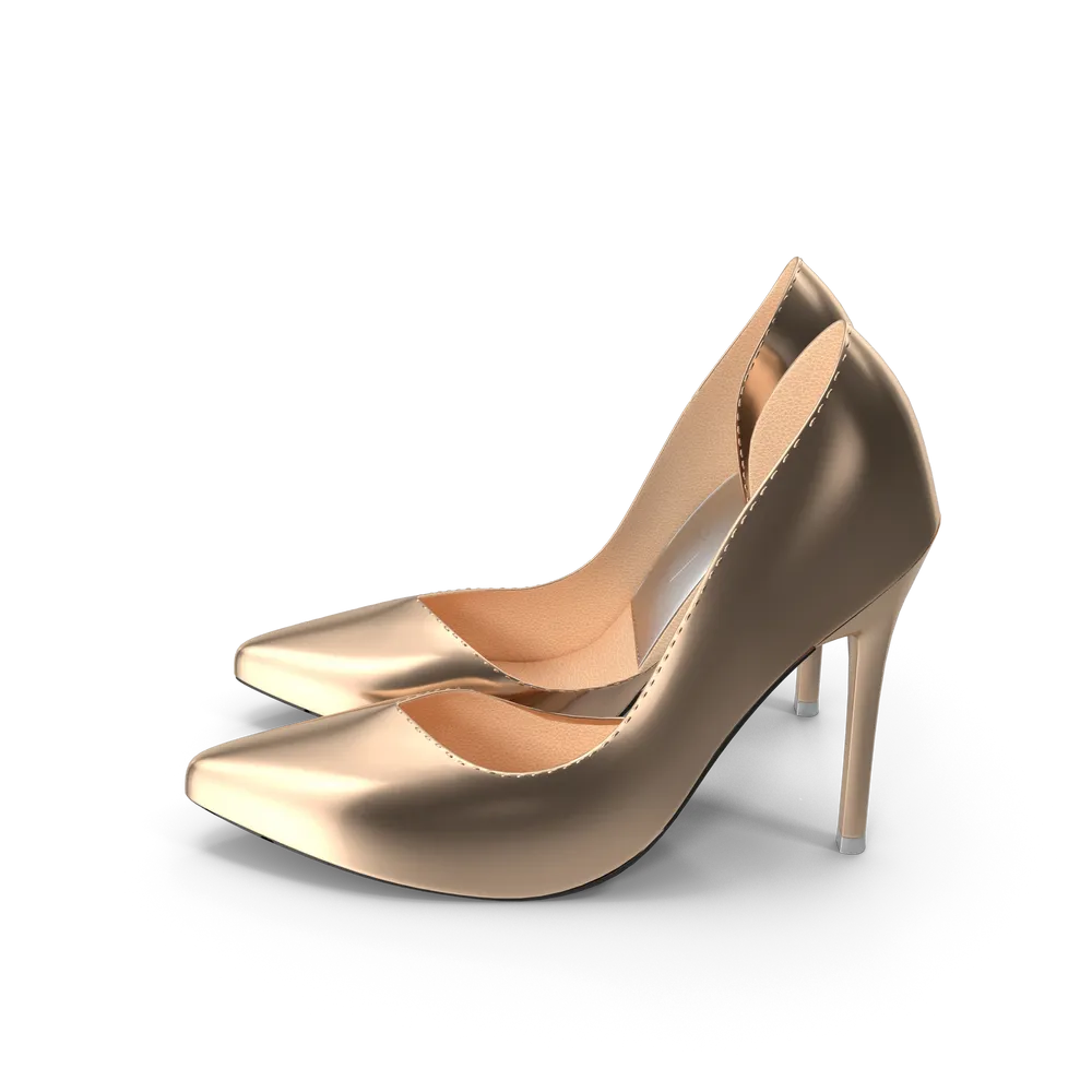 Golden Shoes Woman