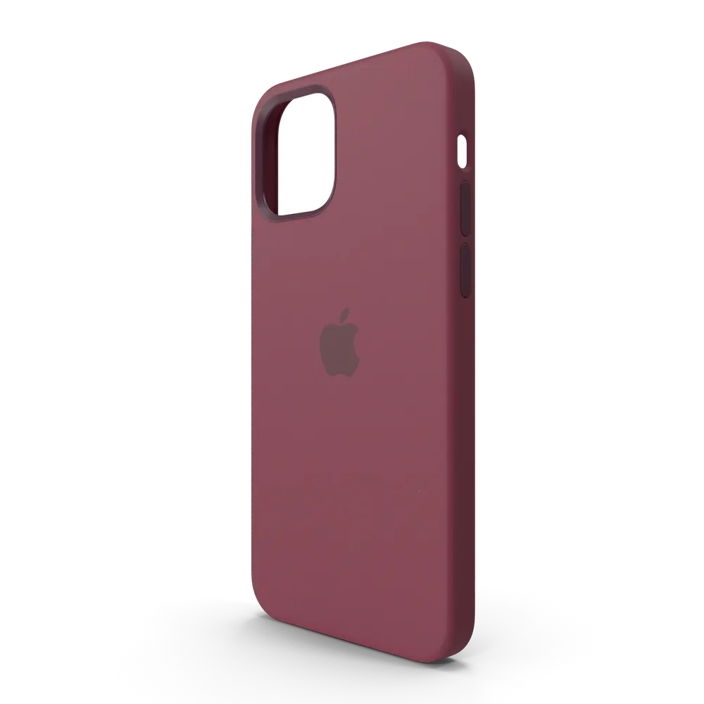 iPhone 12 Silikonhülle mit MagSafe in Pflaume