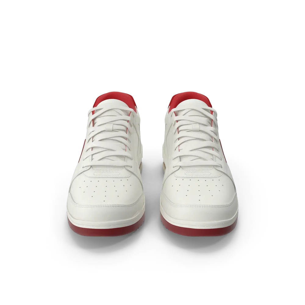 Sport-Sneaker in Off-White und Rot