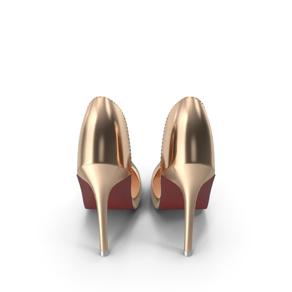 Goldene Damenschuhe