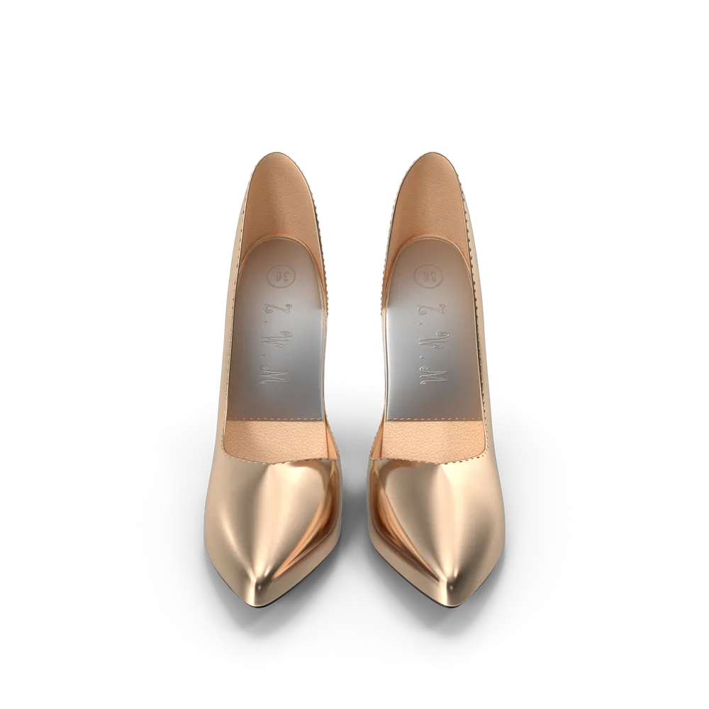 Goldene Damenschuhe