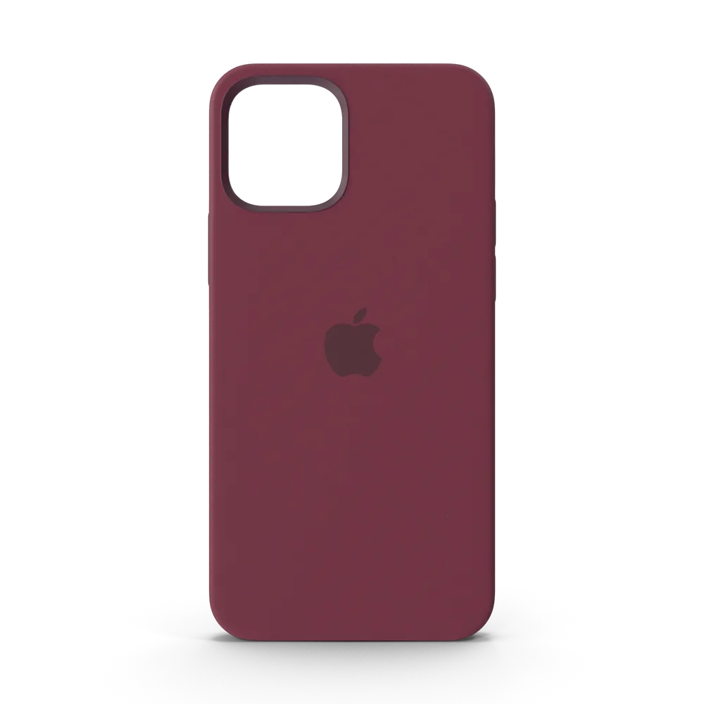 iPhone 12 Silikonhülle mit MagSafe in Pflaume